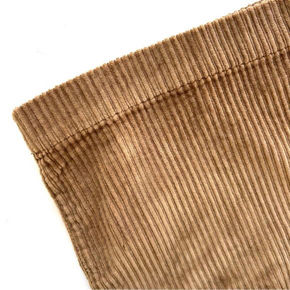 Lands’ End Dark Toffee Tan High Rise Wide Leg Cotton Corduroy Pants - Picture 5 of 9